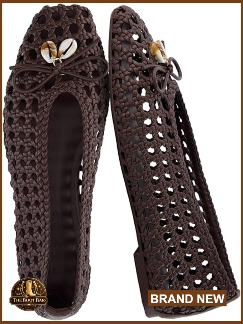 Hand Woven Ballet Flats, Memory Foam Cushion, Pointed Toe Flat Shoes with Bow